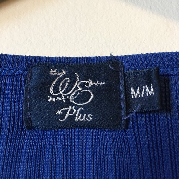 Vintage Made in Canada WE Phthalo Blue Ribbed T-Shirt - Picture 10 of 16